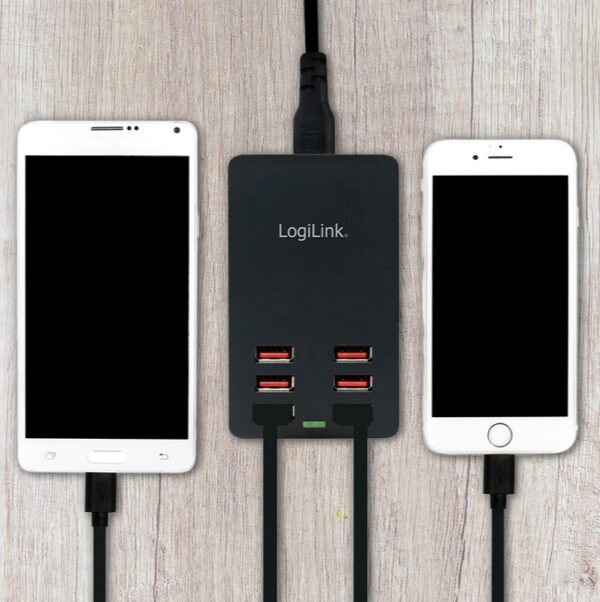Caricatore da Tavolo a 6 porte USB 32W Nero - immagine 7