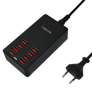 Caricatore da Tavolo a 8 porte USB 44W Nero