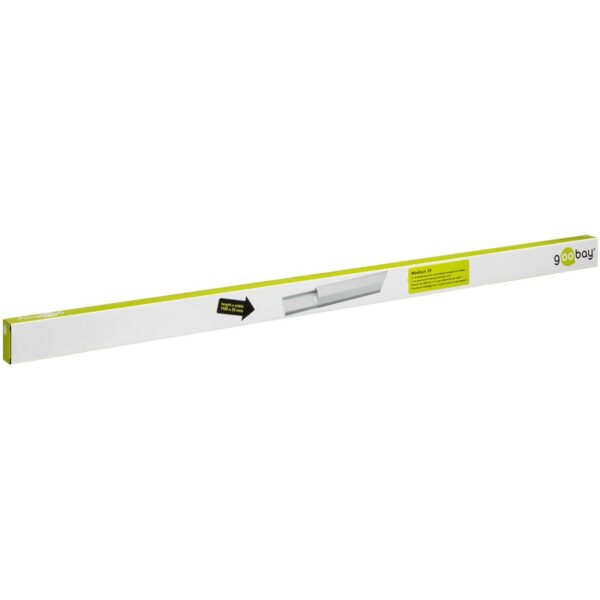 Canalina Passacavi in Alluminio per Cablaggio 33mm lunga 1,1 m Bianco - immagine 2