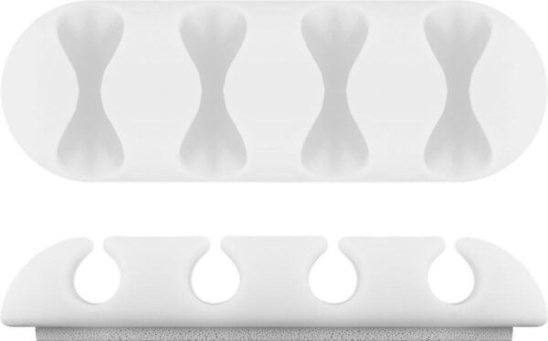 Set 2 Fermacavo da Scrivania a quattro posti Bianco - immagine 5