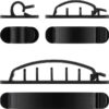 Clip Fermacavo Set da 6 pz Nero