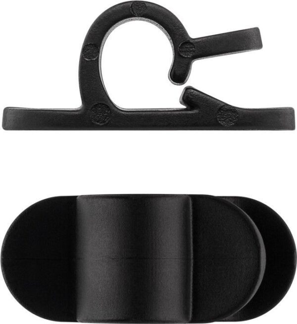 Clip Fermacavo Set da 6 pz Nero - immagine 6
