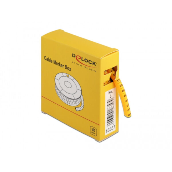 Scatola Segnacavo Giallo 500 Pezzi Numero 3 - immagine 2