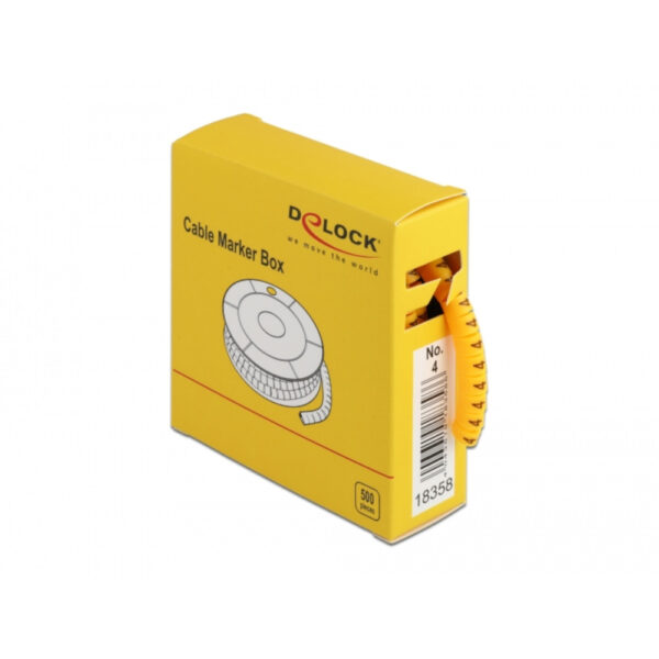 Scatola Segnacavo Giallo 500 Pezzi Numero 4 - immagine 2