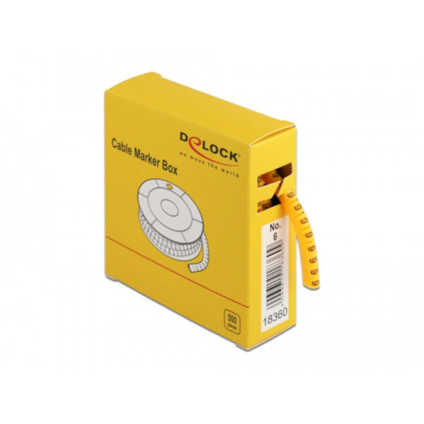 Scatola Segnacavo Giallo 500 Pezzi Numero 6 - immagine 2