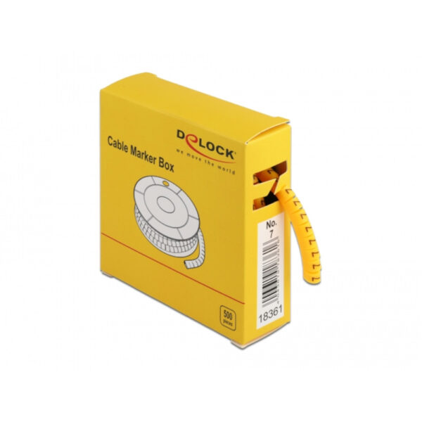 Scatola Segnacavo Giallo 500 Pezzi Numero 7 - immagine 2