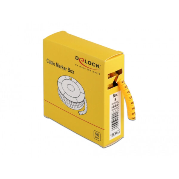 Scatola Segnacavo Giallo 500 Pezzi Numero 8 - immagine 2