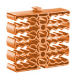 Organizzatore Modulare a Pettine per 24 Cavi Ethernet Arancione