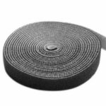 Rotolo di Feltro Adesivo Gestione cavi Lunghezza 4m Larghezza 16mm Nero