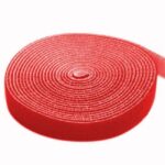 Rotolo di Feltro Adesivo Gestione cavi Lunghezza 4m Larghezza 16mm Rosso