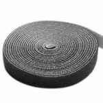 Rotolo di Feltro Adesivo Gestione cavi Lunghezza 10m Larghezza 20mm Nero