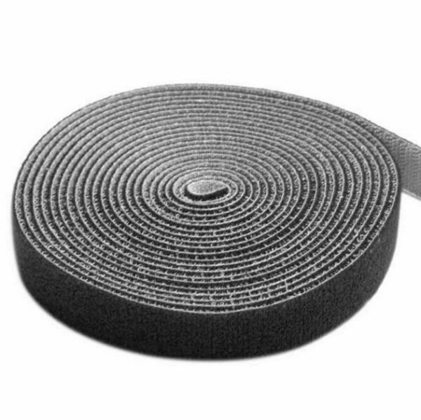 Rotolo di Feltro Adesivo Gestione cavi Lunghezza 10m Larghezza 20mm Nero