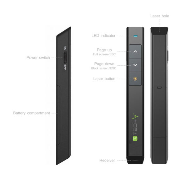 Puntatore Laser Wireless Penna Telecomando Presentazioni Powerpoint - immagine 6