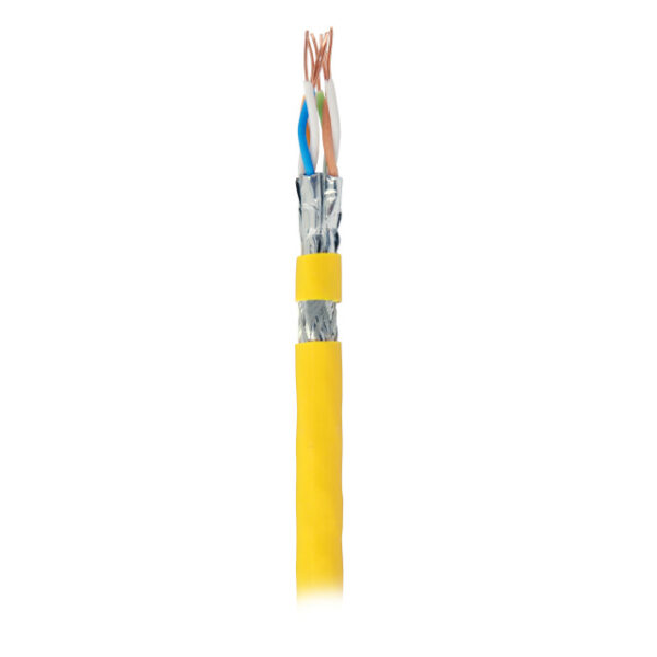 Matassa S/FTP Cavo Cat.8.2 Rame 2000MHz Dca 100m Rigido LSZH Giallo - immagine 2