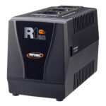 Regolatore automatico di tensione R1 USB 600VA con 3 Prese Schuko Nero