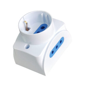Presa da muro con 2 prese Italiane 2P+T e 1 Schuko 16A