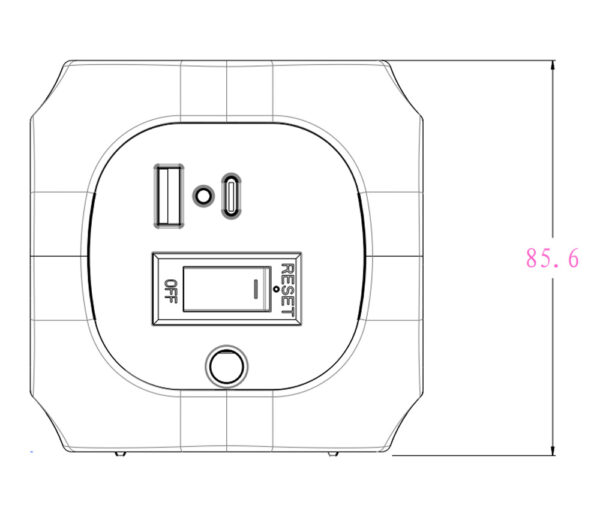 Multipresa a Cubo 4 Posti con USB-A e USB-C™ QC3.0 e Ricarica Wireless - immagine 3