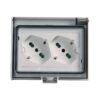 Multipresa Universale IP55 da Incasso con Doppia Presa Bipasso Italiana Schuko Precablata - immagine 3