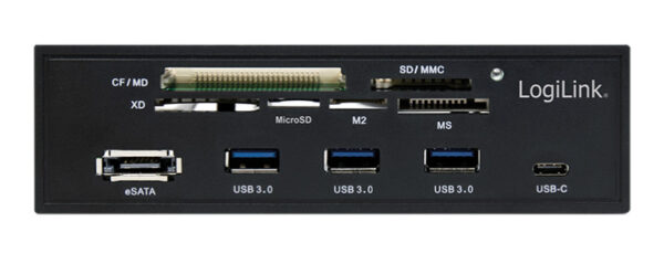 Pannello Frontale 5,25'' Multifunzione con Lettore di Memorie 6 vie - immagine 3
