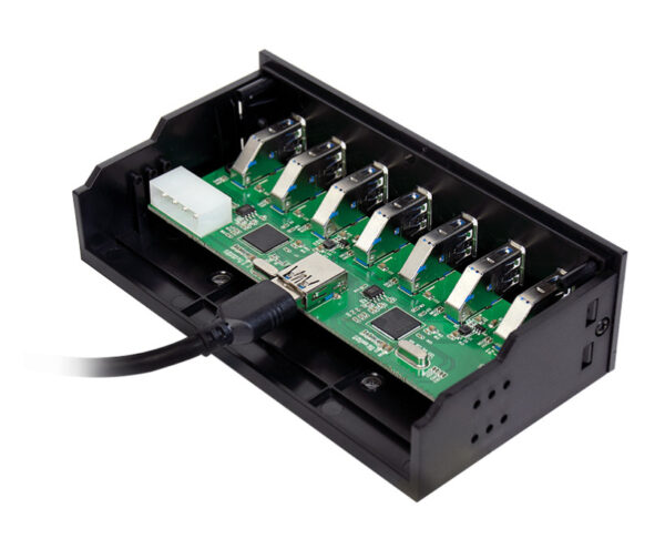 Hub USB Interno 5,25'' 7 porte USB 3.0 con Ricarica Veloce - immagine 5