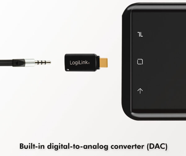 Adattatore Convertitore Audio Portatile da USB-C™ a 3,5 mm Nero - immagine 5