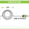 Cavo Prolunga Attivo Extender USB Hi Speed Estensore di Segnale 5m Nero - immagine 5