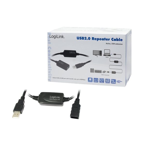 Cavo Amplificatore Prolunga USB A/M a USB-A/F 25m - immagine 2