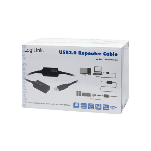 Cavo Amplificatore Prolunga USB A/M a USB-A/F 25m - immagine 4
