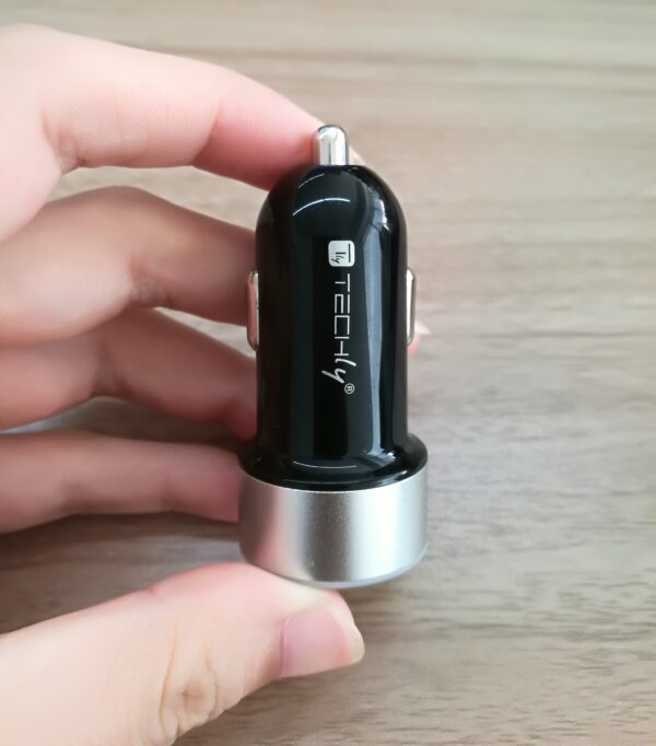 Caricatore da Auto Universale 2 Porte USB con Uscita 4,8A Nero - immagine 4