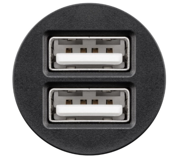 Caricatore Compatto da Auto 2 porte USB max.15.5W/3.1A Nero - immagine 2
