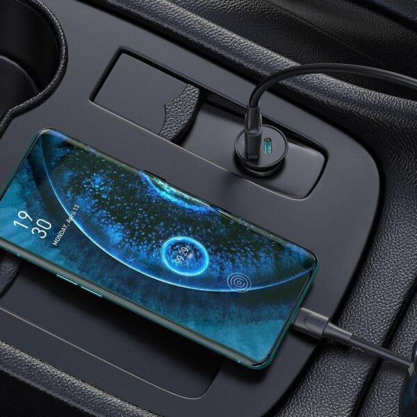 Mini Caricatore da Auto USB-A e USB-C™ Ricarica rapida 38W Metallo Nero - immagine 7