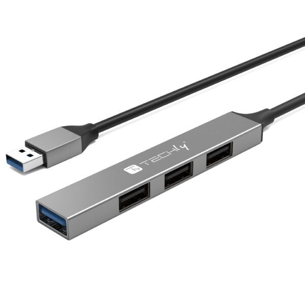 Hub USB-A 3.2 a 4 porte USB-A Slim in Metallo - immagine 3