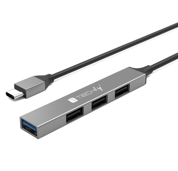 Hub USB-C™ 3.2 a 4 porte USB-A Slim in Metallo - immagine 3