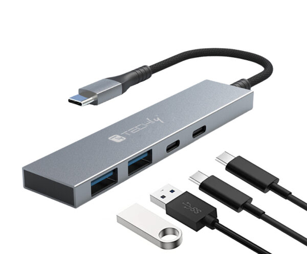 Hub USB3.2 Slim 2 Porte USB-A e 2 Porte USB-C™