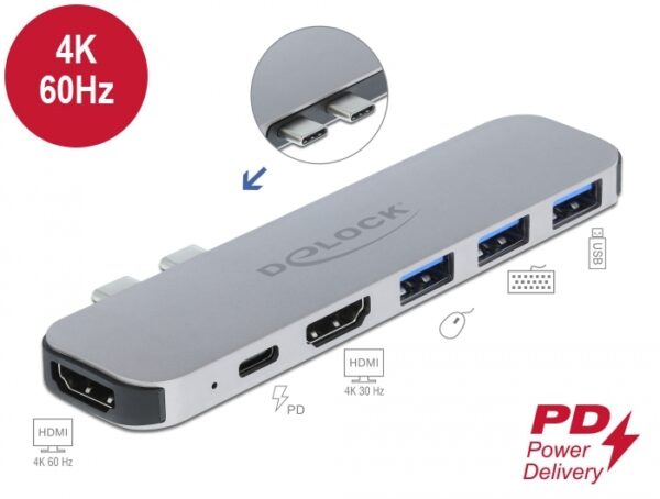 Docking Station per MacBook Dual HDMI 4K PD Hub USB-C™ - immagine 5