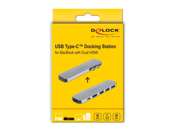 Docking Station per MacBook Dual HDMI 4K PD Hub USB-C™ - immagine 2