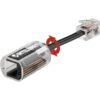 Plug Telefonico RJ10 Antiattorcigliamento per Cornetta Cavo 30mm - immagine 2