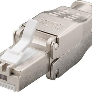 Plug RJ45 Cat.6A Schermato STP Tooless con fermacavo