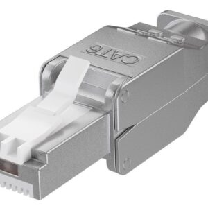 Plug RJ45 Cat.6 Schermato STP Tooless con fermacavo