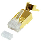 Plug Modulare Dorato RJ45 CAT.8.1/CAT.6A 10pz