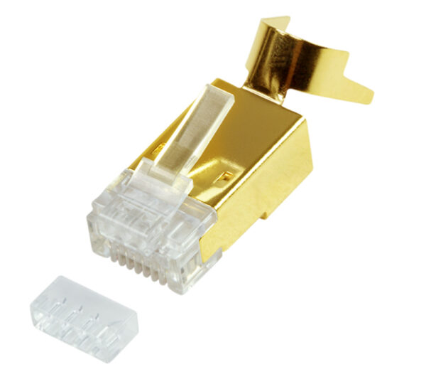 Plug Modulare Dorato RJ45 CAT.8.1/CAT.6A 10pz