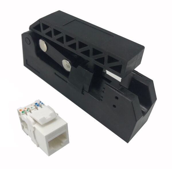 Kit 24 Frutti Cat.6A UTP 180° Keystone con Pinza Crimpatrice - immagine 4