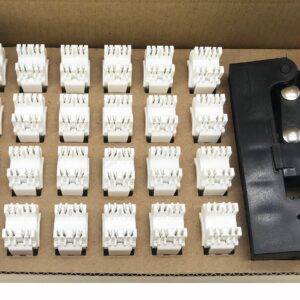 Kit 24 Frutti Cat.6A UTP 180° Keystone con Pinza Crimpatrice