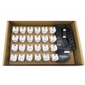 Kit 24 Frutti Cat.6 UTP 90° Keystone con Pinza Crimpatrice