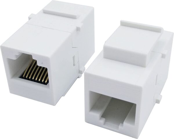 Accoppiatore Keystone RJ45 F/F Cat.5E UTP Bianco - immagine 3