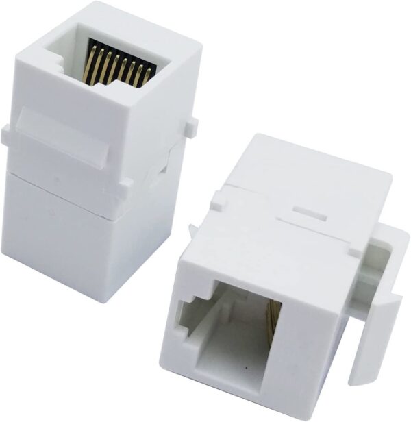 Accoppiatore Keystone RJ45 F/F Cat.5E UTP Bianco - immagine 4