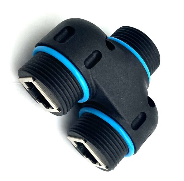 Connettore Adattatore Cat.6 RJ45 1F/2F Configurazione 1:1 Impermeabile IP68 - immagine 4