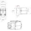 Frutto Keystone RJ45 Cat.6 STP Tooless - immagine 2