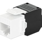 Frutto Keystone RJ45 Cat.6 UTP Tool-Free Bianco Nero