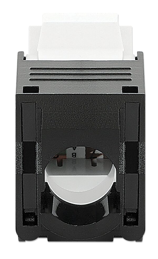 Frutto Keystone RJ45 Cat.6 UTP Tool-Free Bianco Nero - immagine 5